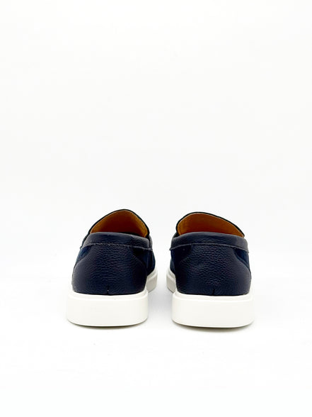 Suede Stripe Band Loafer - Navy