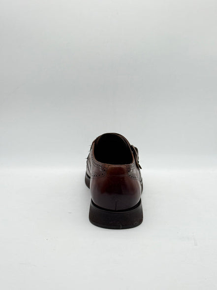 Tan Brogue Double Monk Strap