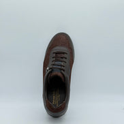 Textured Fabric & Leather Runner Sneaker