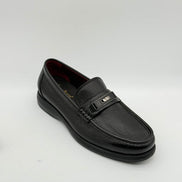 Textured Leather Bar Loafer