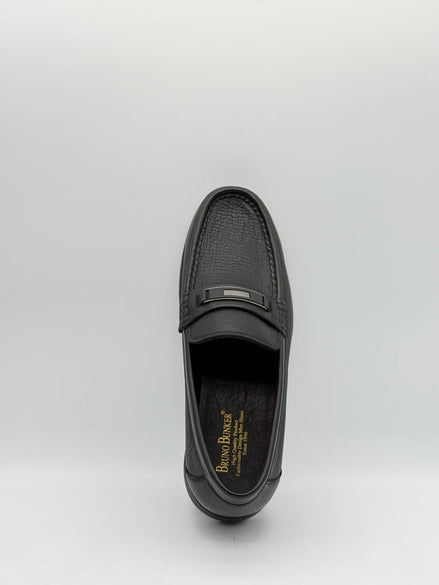 Textured Leather Bar Loafer