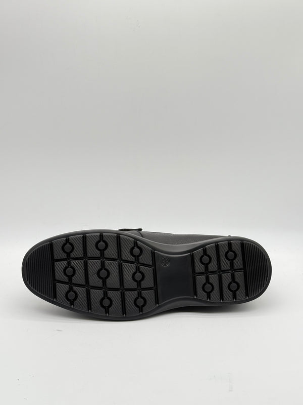 Textured Leather Bar Loafer
