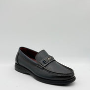 Textured Leather Bar Loafer