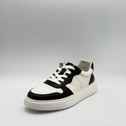 Two-Tone Leather Court Sneaker