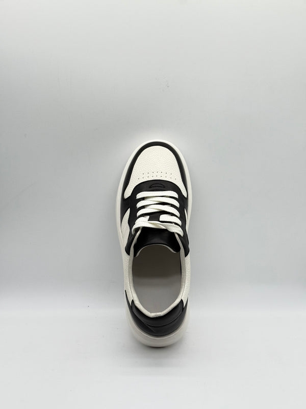 Two-Tone Leather Court Sneaker