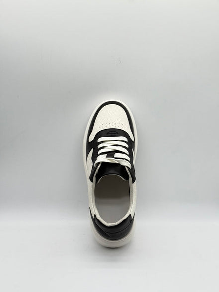 Two-Tone Leather Court Sneaker