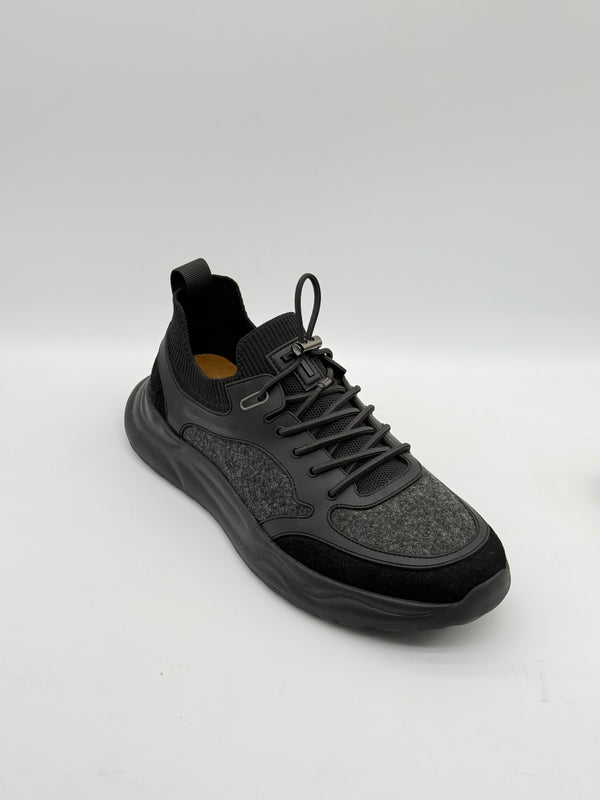Wool Blend & Suede Chunky Runner