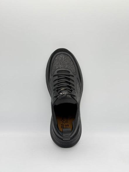 Wool Blend & Suede Chunky Runner
