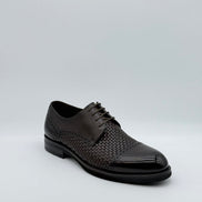 Woven & Brogue Cap-Toe Derby