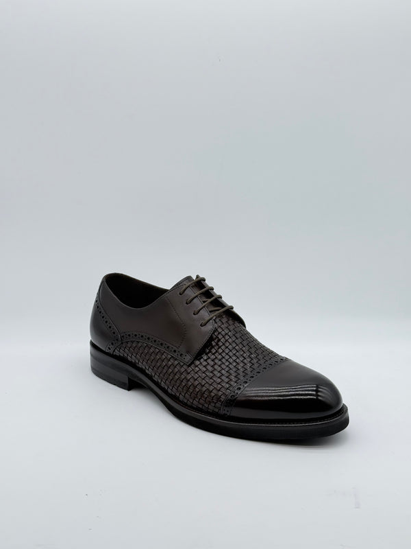 Woven & Brogue Cap-Toe Derby