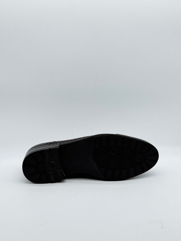 Woven & Brogue Cap-Toe Derby