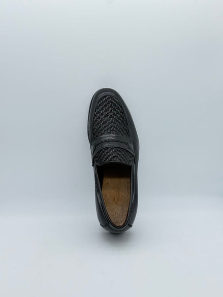 Woven Leather Penny Loafer