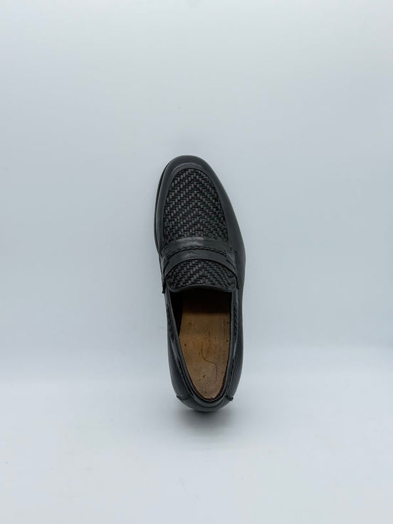 Woven Leather Penny Loafer